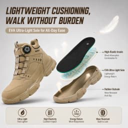 Breathable Men's Safety Sneakers Tough Men's Work Boots Anti Impact Anti Smash Wear Resistant Construction Industrial Shoes