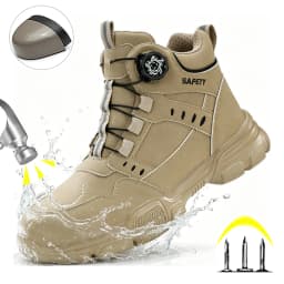 Breathable Men's Safety Sneakers Tough Men's Work Boots Anti Impact Anti Smash Wear Resistant Construction Industrial Shoes