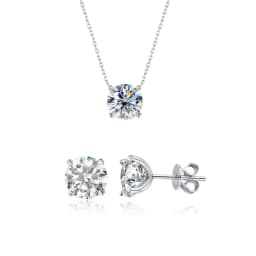 Smyoue Certified 1-5CT Real Moissanite Jewelry Sets for Women Men Lab Diamond D Vvs1 Dainty Brilliant s925 Sterling Silver Set