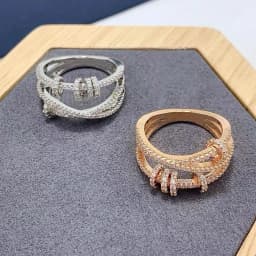 Luxury Classic High Quality Fashion s925 Silver Time Running Rotatable Moissanite Ring Accessories Jewelry RingHoliday gift