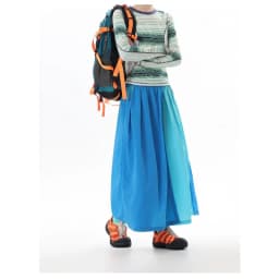 Women's Water-Repellent Summer Skirt-Pants – Mid-Waist, Asymmetrical Hem & Color-Block Design for Urban Outdoor & Casual Wear