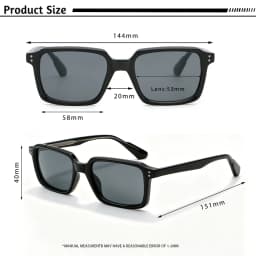 CATERSID Men's Sunglasses Square Frame Cellulose Propionate Temple Tips Sun Glasses Women's Outdoor Travel Driving Glasses UV400