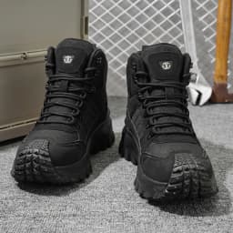 Men's High-Top Large-Size Fashionable Outdoor Hiking Boots, with Comfortable Lining, Flexible and Thick Sole, Excellent Grip, Suitable for Outdoor Hiking, Trekking, Camping, and Other Activities