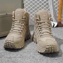 Men's High-Top Large-Size Fashionable Outdoor Hiking Boots, with Comfortable Lining, Flexible and Thick Sole, Excellent Grip, Suitable for Outdoor Hiking, Trekking, Camping, and Other Activities
