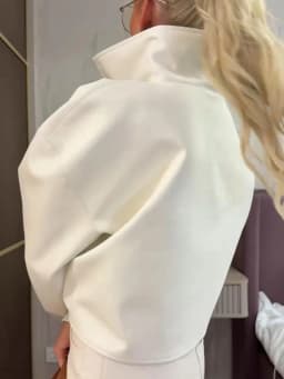 Women Cropped PU Leather Jackets Chic Stand Collar Wide Flare Sleeve Asymmetrical Wrap Open Front Coat 2026 Autumn Loose Jacket