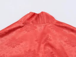 Guobioziy Women's Coat 2026 Fall New Arrival Red Jacquard Long-Sleeve Loose Lightweight Long Coat Elegant and Stylish