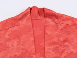 Guobioziy Women's Coat 2026 Fall New Arrival Red Jacquard Long-Sleeve Loose Lightweight Long Coat Elegant and Stylish