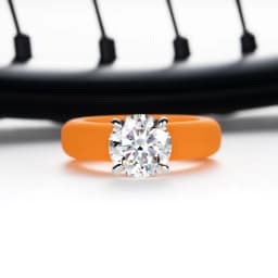MossanRappr 3.5ct D Color Moissanite Silicone Ring 925 Sterling Silver Solitaire Engagement Ring for Women Rubber Wedding Bands