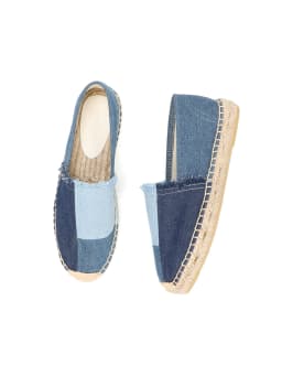 Espadrilles Women's Shoes Luxury Denim PATCHWORK Flat Platform Stylish and Trendy Footwear for Fashion-Forward Females