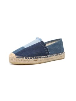Espadrilles Women's Shoes Luxury Denim PATCHWORK Flat Platform Stylish and Trendy Footwear for Fashion-Forward Females