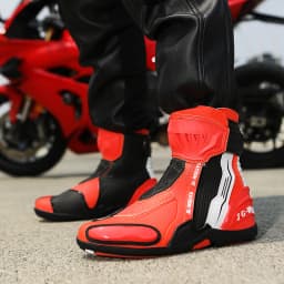 High Top Motorbike Boots Racing Riding Shoes Breathable Anti Slip TPU Protective Side Zipper Rubber Sole Motorcycle Boots Men