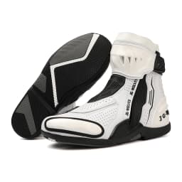 High Top Motorbike Boots Racing Riding Shoes Breathable Anti Slip TPU Protective Side Zipper Rubber Sole Motorcycle Boots Men