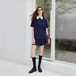 TOYOUTH Qingcongquan Women's Polo Shirt Shorts Two Piece Set 2026 Autumn New Color Block Preppy Style Casual Sports Outfits