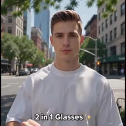 HBK Fashion Men's Magnetic Clip Sunglasses Set Flip Function 2-in-1 Vintage Polarized Sunglasses Women's Decorative Sunglasses