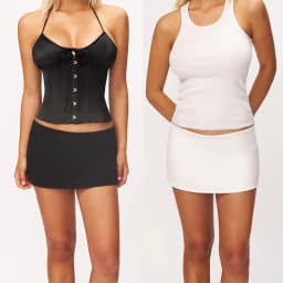 Guz Low-Waist Ultra-Short Skirt Pants, Tight-Fitting Mini Skirt with Built-In Safety Shorts to Prevent Exposure, Elastic Slim-Fit Skirt That Elongates the Legs, Polka Dot Low-Waist Skirt Pants