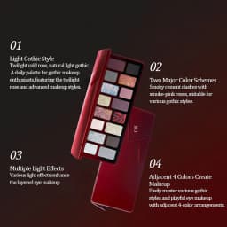 Cheeryep Qianyan Eyeshadow Palette, Multi-Finish & Anti-Fallout Formula, Silky Application, Neutral Base Tones, Professional-Gra