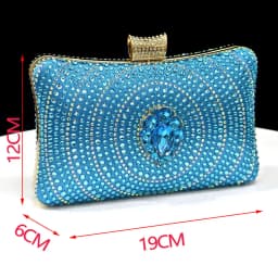 Crystal Rhinestone Heels & Clutch Bag Set Pointed Slingback Heels Women Wedding Prom Party Elegant Formal Matching Shoe Purse