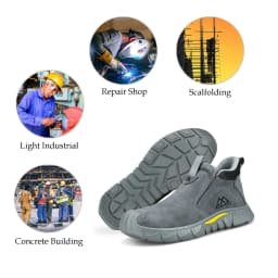 Wear Resistant Men's Safety Boots Soft Work Sneakers Anti Impact Anti Piercing Fashion Comfort Outdoor Men's Shoes