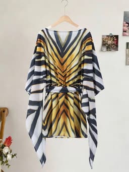Sexy Leopard Chiffon Women's Mini Dress Urban Batwing Sleeve High Waist Female Dresses 2026 Summer Lady Beach Robe New