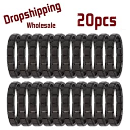 Hapiship 20Pcs 9mm Italian Charm Bracelet,Stainless Steel DIY Composable Chain,Solid‑Color,Wholesale Dropshipping for Men Women