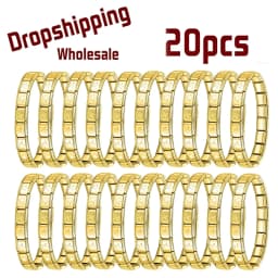 Hapiship 20Pcs 9mm Italian Charm Bracelet,Stainless Steel DIY Composable Chain,Solid‑Color,Wholesale Dropshipping for Men Women