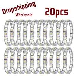 Hapiship 20Pcs 9mm Italian Charm Bracelet,Stainless Steel DIY Composable Chain,Solid‑Color,Wholesale Dropshipping for Men Women