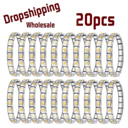 Hapiship 20Pcs 9mm Italian Charm Bracelet,Stainless Steel DIY Composable Chain,Solid‑Color,Wholesale Dropshipping for Men Women