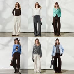 TOYOUTH Women's Glutinous Rice Velvet Straight Leg Pants 2026 Autumn New Soft Hip Concealing Leg Shaping Relaxed Trousers