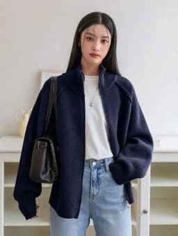 Lazy Style Sweater Jacket for Women 2026 Autumn Winter Thicken Warm Soft Knitted Cardigans Fashion Zipper Stand Collar Cardigan