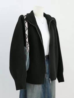 Lazy Style Sweater Jacket for Women 2026 Autumn Winter Thicken Warm Soft Knitted Cardigans Fashion Zipper Stand Collar Cardigan