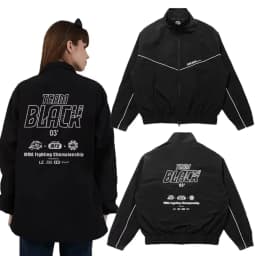 Unisex Black Zipper Jacket, Jinx Manhwa Team Black Jaekyung Cosplay Coat MMA Fight Championship Casual Costume