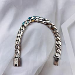 S925 Sterling Silver Heavy Solid Smooth Cuban Bracelet Men Bright Polished Curb Chain Antique Engraved Clasp Luxury Jewelry Gift