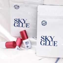 5 Bottles Original Sky Glue for Eyelash Extensions 5ml Korea Sky S Plus Type Red Cap Glue Professional False Lash Adhesive Tools