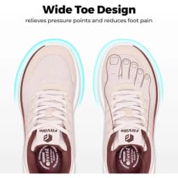 FitVille Women's Extra Wide Walking Sneakers, Breathable Lightweight Running Shoes with Arch Support for Flat Feet and Heel Pain