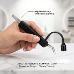 LED Lash Lamp 1W 395nm Fast Glue Curing Light and Portable Tweezers for Eyelash Extension Lash Extension Lamp Lash Tweezers Lamp