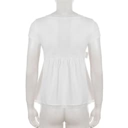 Korean Fashion V-Neck Lace Patchwork Short Sleeve T-Shirts Women's Elegant Waist-cinching With Bandage A-line Top Tees Fashion
