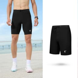 QIAODAN FEIYING PB6.0 Men Half Elastic Fitness Shorts 2026 Summer Breathable Tight Fit Sport Pants Men's Clothing QZBZK3261031R