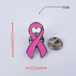 Pink Ribbon Pins Breast Cancer Awareness Enamel Lapel Pin for Women Pink Ribbon Brooch Pins Pink Hope Ribbon