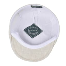 BOTVELA Linen Flat Cap for Men Women Herringbone Linen Newsboy Cap Lightweight Driver Ivy Hat Bakerboy Hat Summer Boina for Male