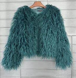 Women's Fur Coat Colorful Furry Pink Lamb Wool Faux Fur Coat Female Shaggy Sheepskin Coat Winter Artificial Fur Jacket