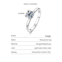 Lnngy Certified Round Cut Moissanite Halo Engagement Ring for Women Sparkling Lab Diamond Wedding Band Jewelry Gift