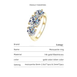 Lnngy Certified Round Cut Moissanite Halo Engagement Ring for Women Sparkling Lab Diamond Wedding Band Jewelry Gift