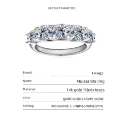 Lnngy Certified Round Cut Moissanite Halo Engagement Ring for Women Sparkling Lab Diamond Wedding Band Jewelry Gift