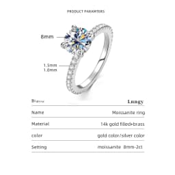 Lnngy Certified Round Cut Moissanite Halo Engagement Ring for Women Sparkling Lab Diamond Wedding Band Jewelry Gift