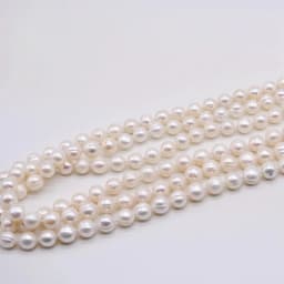 Pearl Long Necklace Natural Freshwater White Pearl Long Sweater Chain Engagement Dress Necklace Women Long Necklace