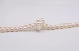 Pearl Long Necklace Natural Freshwater White Pearl Long Sweater Chain Engagement Dress Necklace Women Long Necklace
