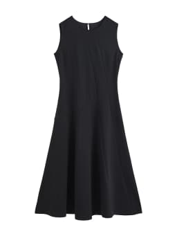 ZIQIAO French-style Black Mini Dress Women 2026 Summer New Style Fitted Waist Sleeveless Round Neck Short Dress Citywalk Dating