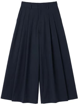 CHIC VEN Korean Women Culottes Solid New Loose Casual High Waisted Three-dimensional Pleated Wide Leg Skirt Pants Summer 2026