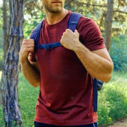 Men's Superfine Merino Wool T-Shirt Base Layer Wicking Breathable Quick Dry Anti-Odor No-itch Comfortable Fit Size