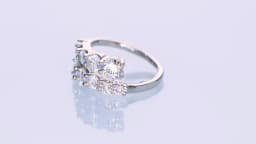10 Gems Full Moissanite Rings for Women Sparkling Flawless Lab Created Diamond Wedding Band S925 Sterling Silver Jewelry